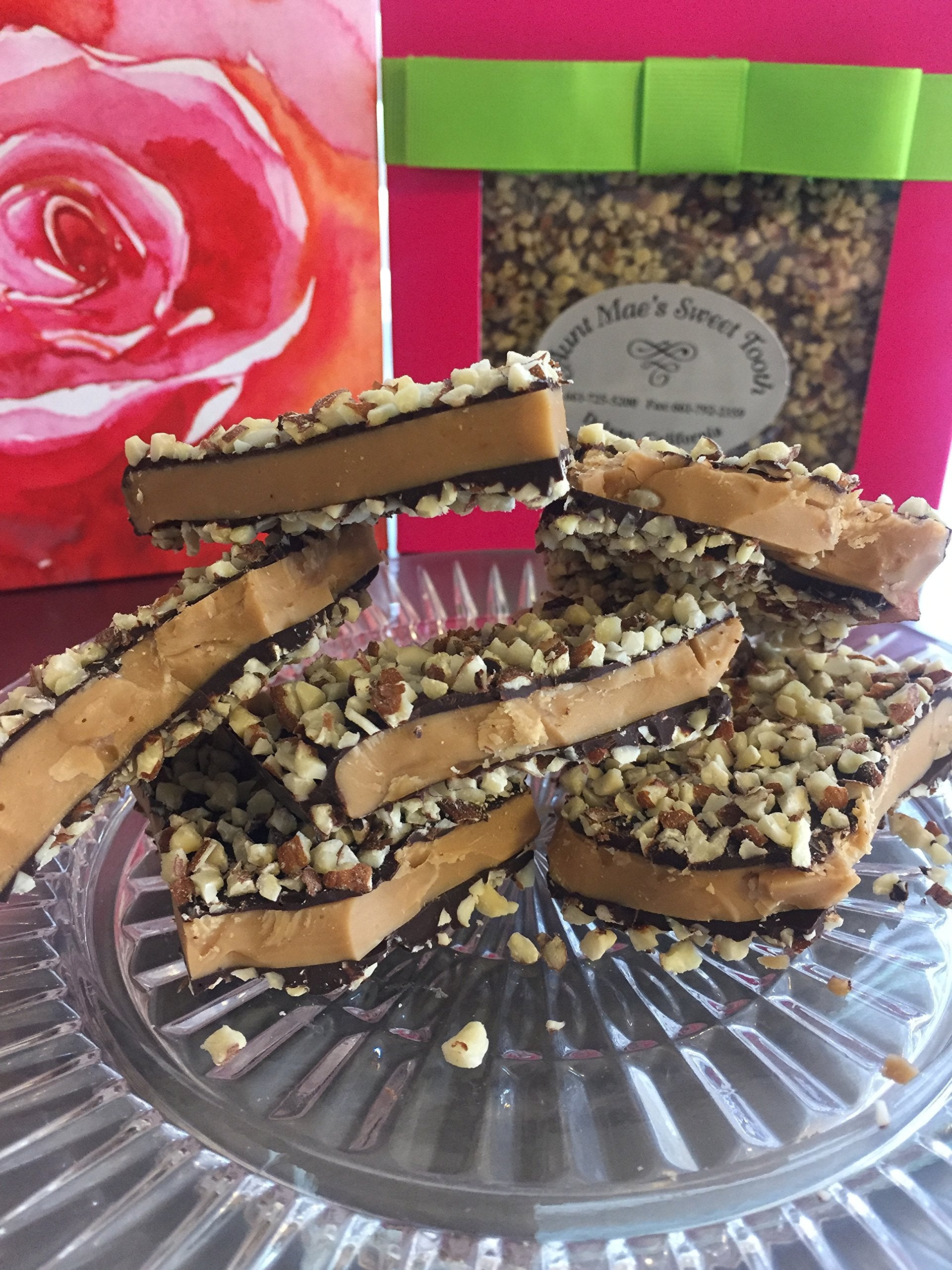 Aunt Mae's Sweet Tooth English Toffee 8 oz Box (Dark Chocolate with Sea Salt)