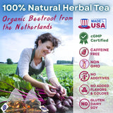 Dr. Lu’s Happy Blood Pressure Tea | 100% Natural Heart Functional Tea for Blood Pressure Support | Beetroot, Hawthorn Berry, Mulberry Leaf, Dandelion
