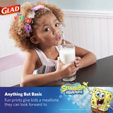 Glad for Kids SpongeBob SquarePants Paper Plates,8.5 Inches-Bubbles Plates for Kids-Heavy Duty Disposable Paper Plates for All Occasions-Kids