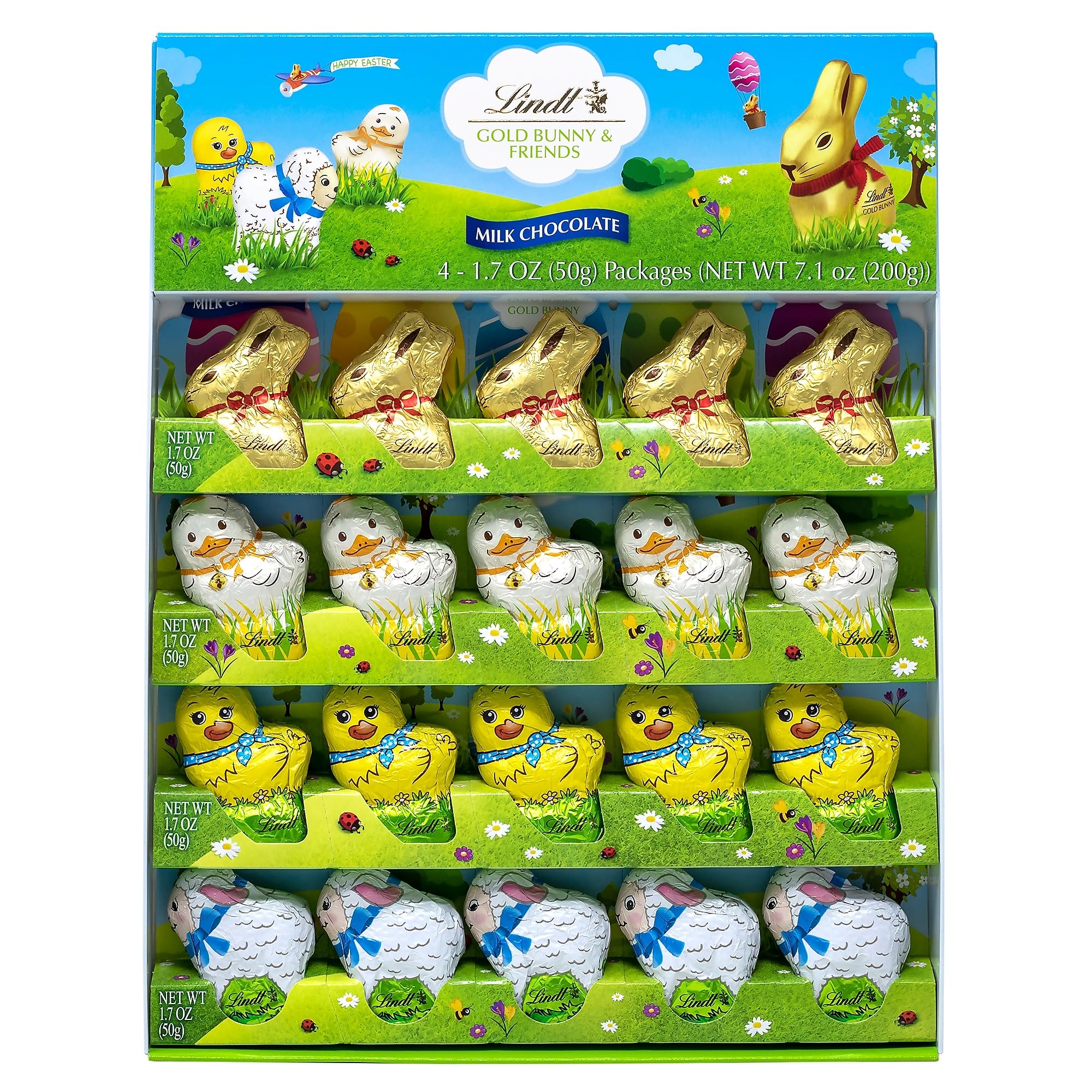 Lindt Gold Bunny & Friends, Milk Chocolate, 7.1 oz. (220-00105)