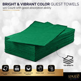 Dinner Napkins Disposable Guest Towels, Red Green Gold Beverage Napkins Soft and Absorbent Paper Napkins Dinner Size for Party, Wedding, 8” x 4.5” 2