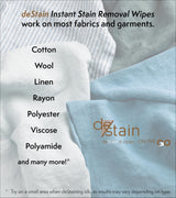 deStain Wipes | On The Go | Instant Clothes Stain Removal | Innovative Technology | Environmentally Friendly | 10 Wipes