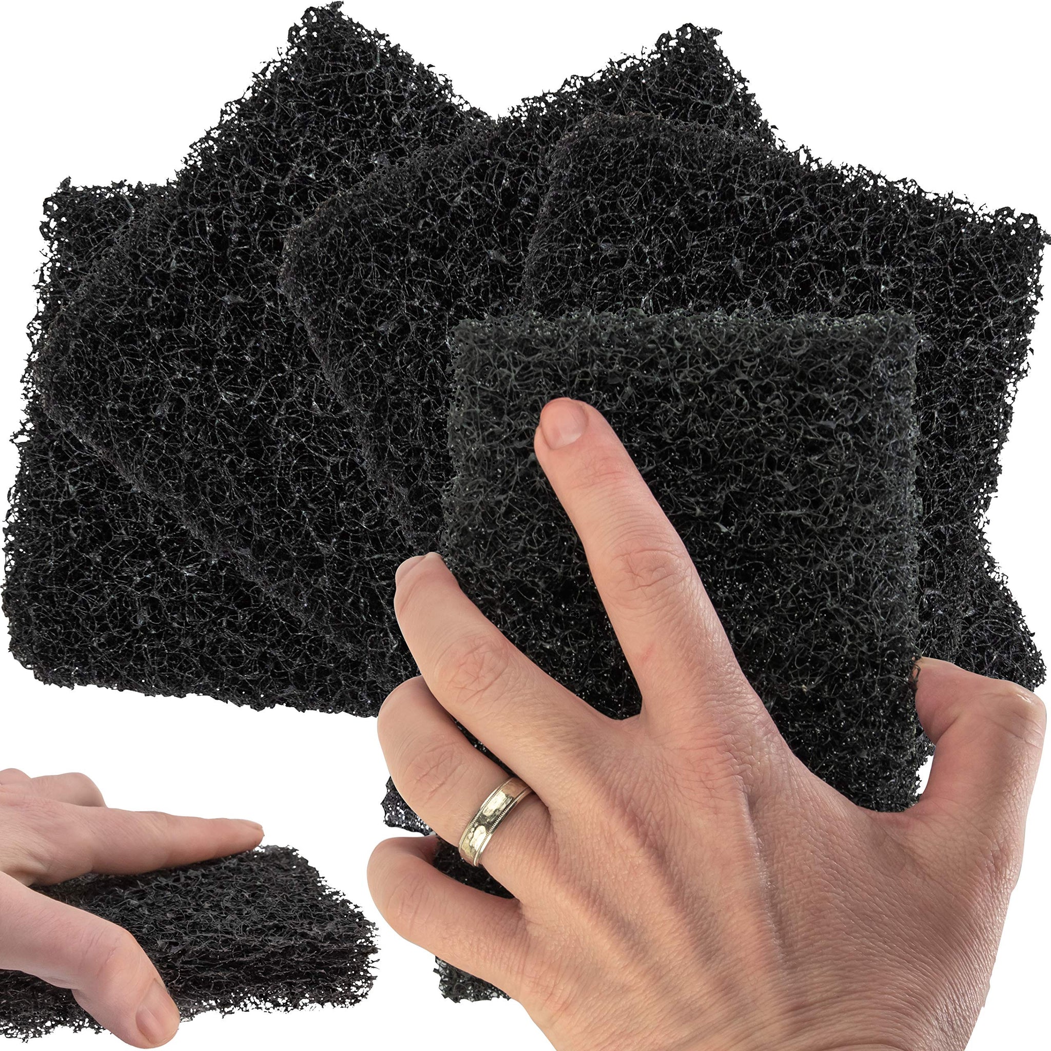 Restaurant-Grade Griddle Cleaning Pads 5 Pack. Use on Metal Grills, Cast Iron Cooktops & Stainless Steel Flat Tops. Quickly Cleans & Scours Baked-On
