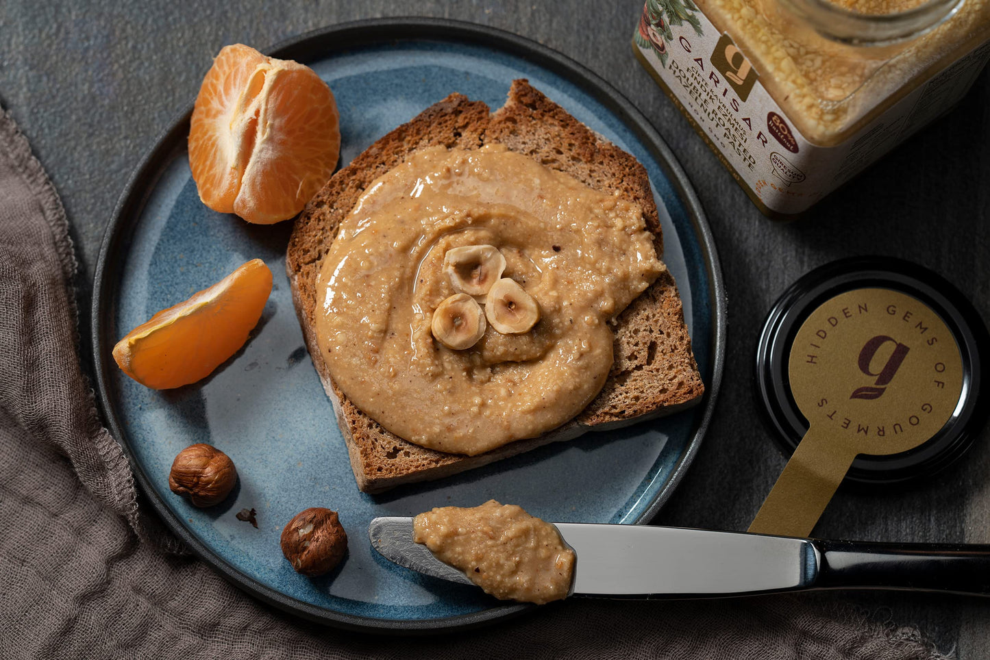 Garisar - Double Roasted Hazelnut Paste Pure Natural, No Additives, Non-GMO - 80% Hazelnut - 7.40 oz (Pack of 1)