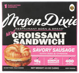 Mason Dixie Biscuit Co Savory Sausage Croissant Sandwich with Egg & Cheese, 4.5 OZ