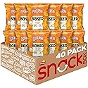 Baked Ruffles Potato Chips, Cheddar & Sour Cream, 0.875 oz Bags, (40 Pack), 50% Less Fat, Gluten Free, No Artificial Flavors, No Colors from