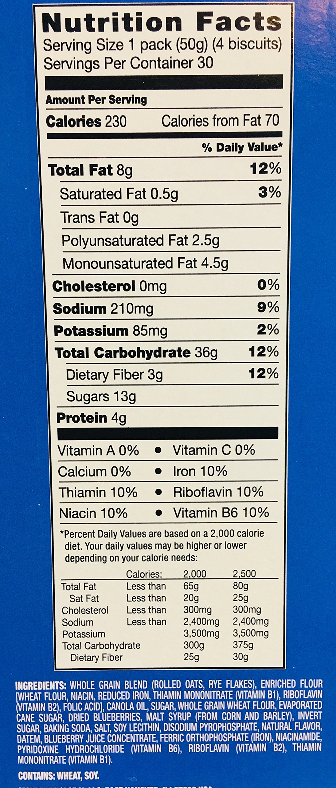 belVita Blueberry Breakfast Biscuits, 30 Total Packs, 5 Count(Pack of 6)