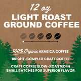 Vermont Coffee Company, Light Roast Organic Ground Coffee, 12oz., Made in the USA