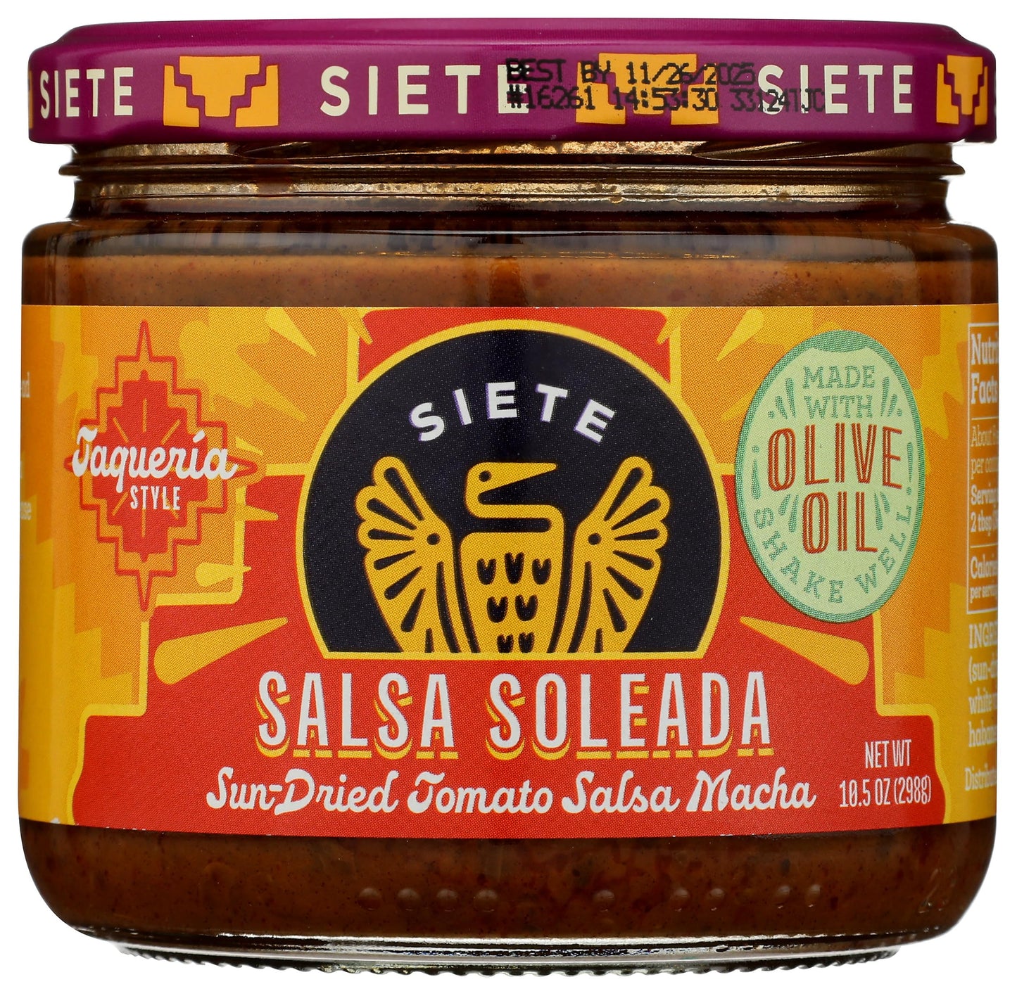 Siete Salsa Taqueria Soleada 10.5 OZ