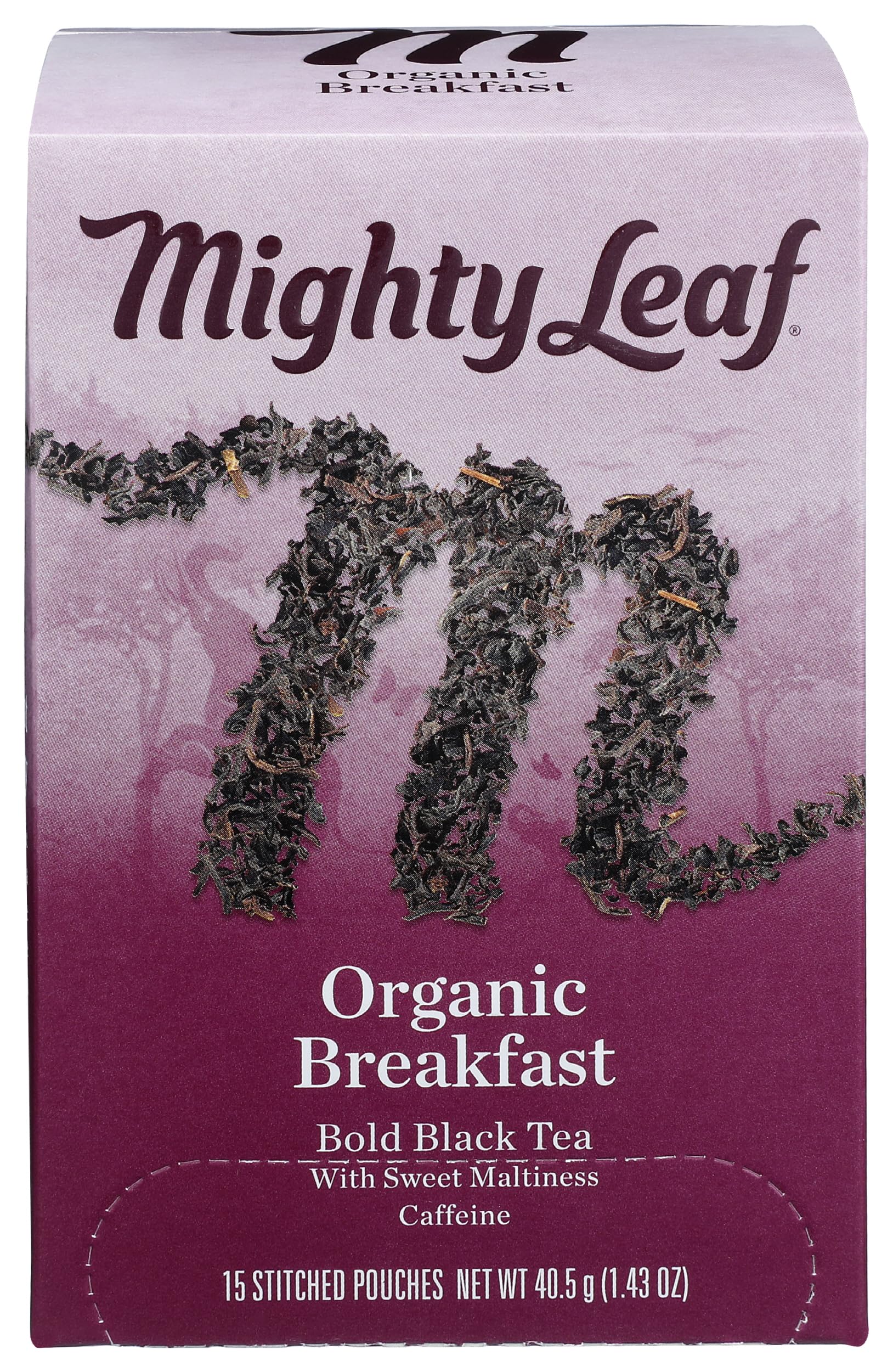 Mighty Leaf Tea Organic Breakfast Hand-Stiched Tea Bags, 15 ct