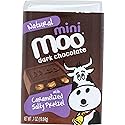Moo Chocolate Mini Dark Chocolate Caramel Pretzel Bar, 0.7 OZ