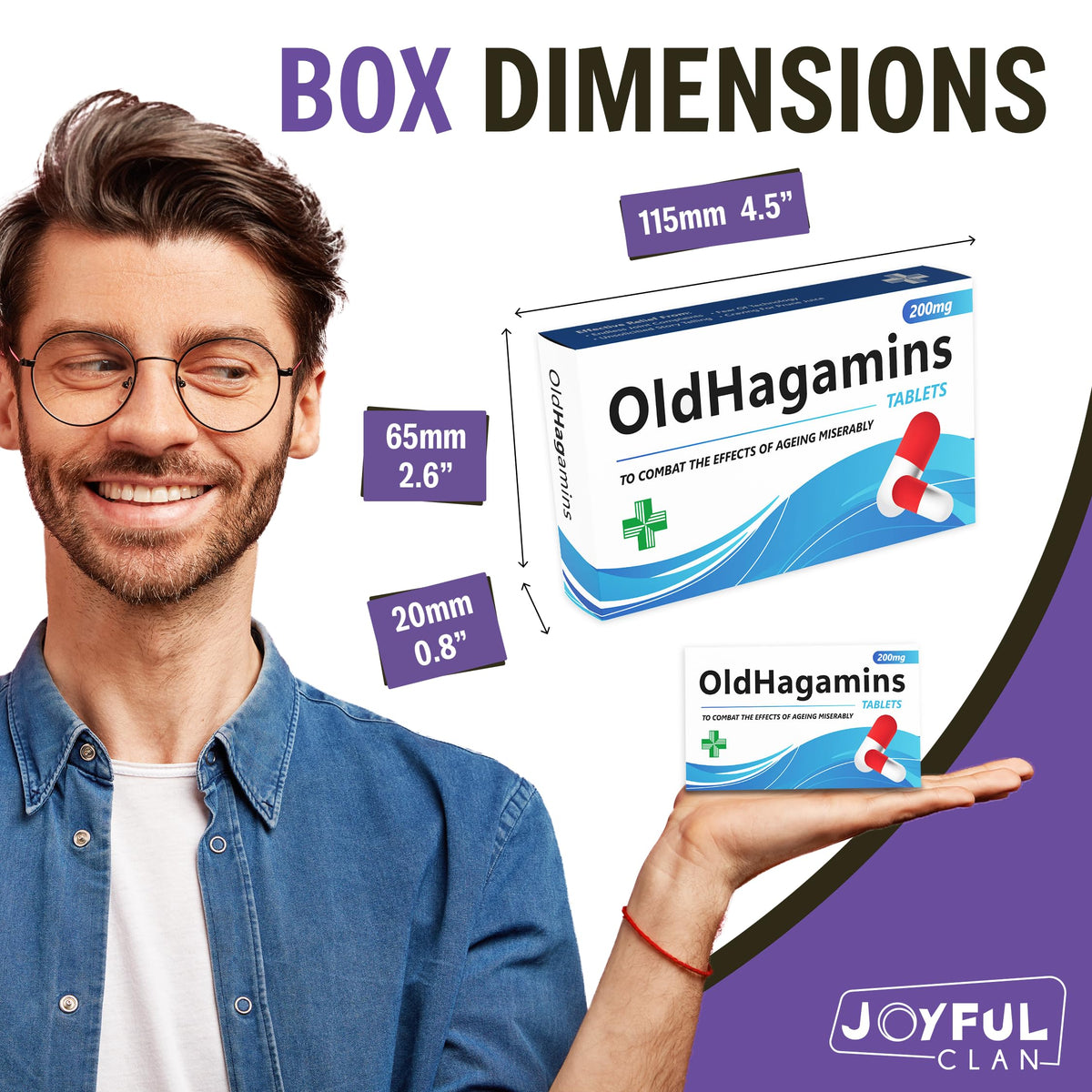 OldHagamins Joke Prank Pill Box with Jelly Beans Candy - Funny Mom Gifts, Mothers Day Gift for Mom, Birthday Gifts for Women, Gag Gift for Her