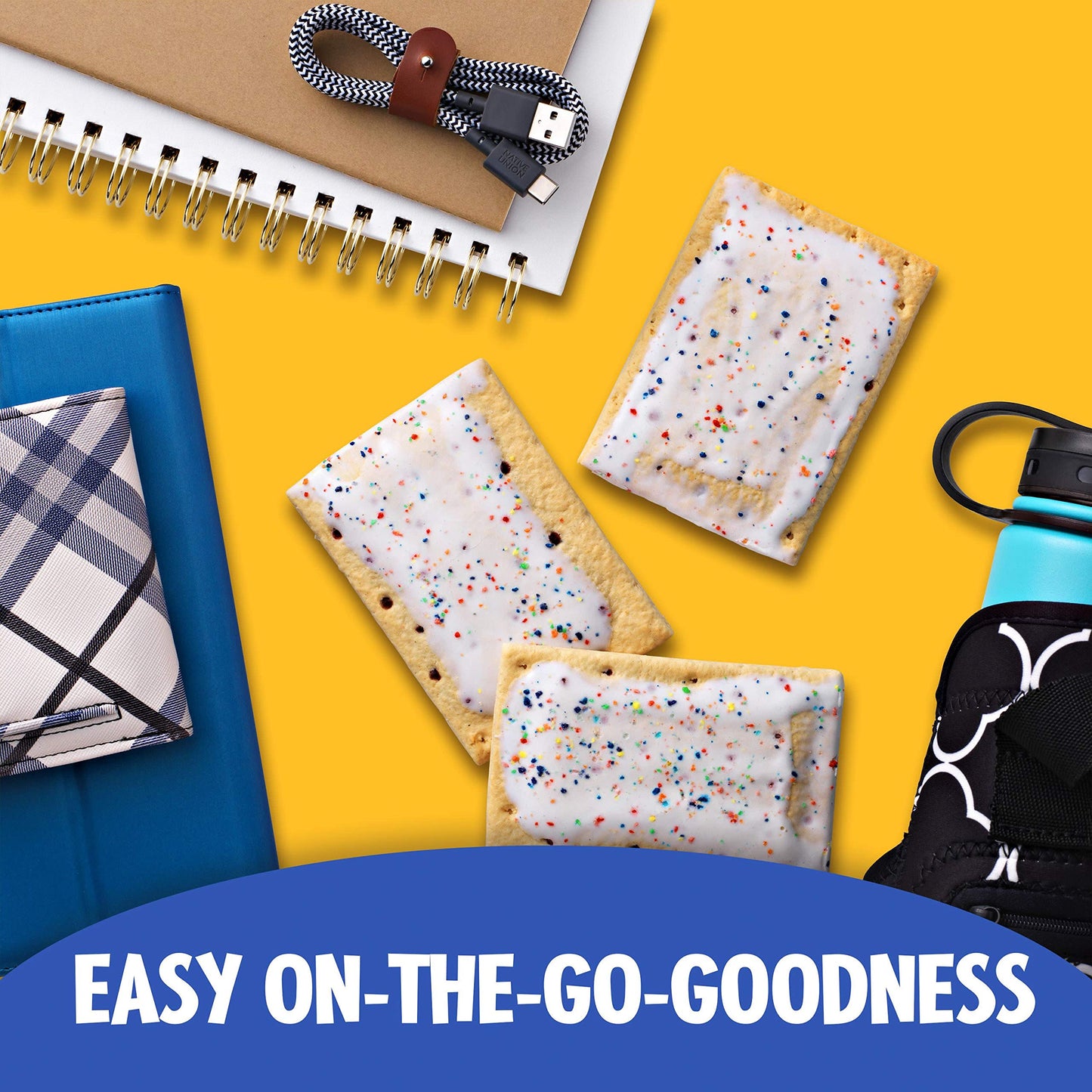 Pop-Tarts Breakfast Toaster Pastries, Frosted Blueberry Flavored, 14.7 oz (8 Count)