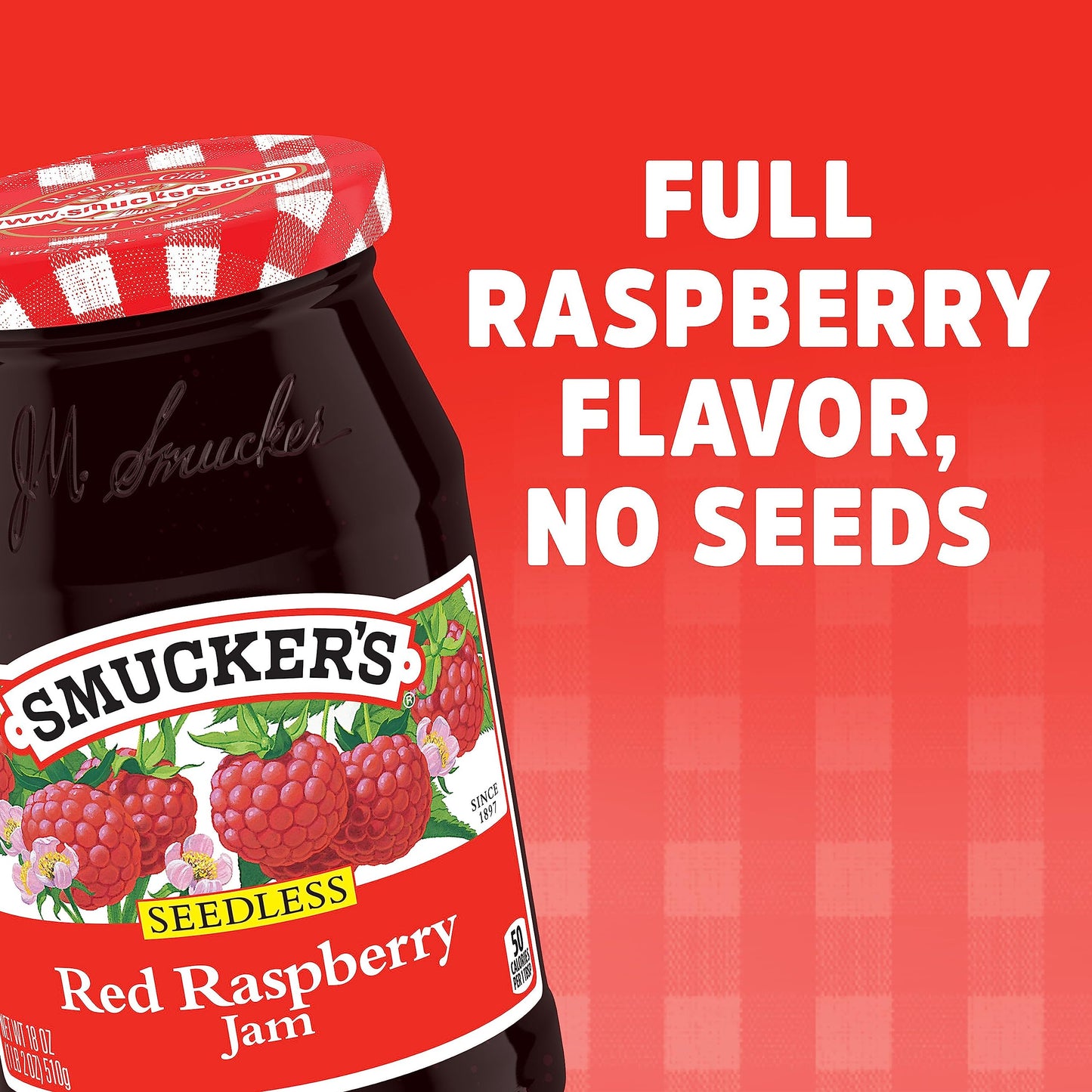 Smucker's Seedless Red Raspberry Jam, 18 Ounces
