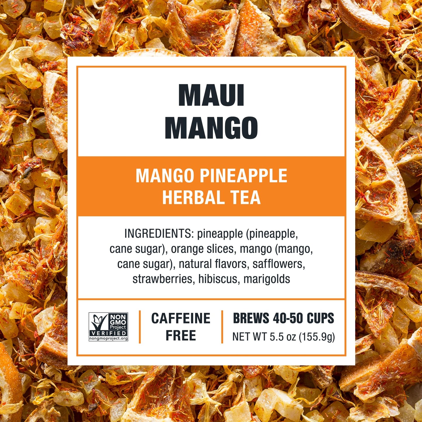 Tiesta Tea Maui Mango, Loose Leaf, Mango Pineapple Herbal Tea, Premium Non-Caffeinated Fruit Blend, Makes Hot or Iced & Brews Up to 50 Cups, 5.5 Ounce