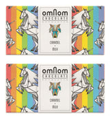 OmNom Caramel + Milk "Pride Bar" | Icelandic Bean To Bar Chocolate by OMNOM CHOCOLATE REYKJAVIK | 2 x 60g Bar