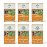 ORGANIC INDIA Tulsi Turmeric Ginger Herbal Tea - Stress Relieving & Harmonizing, Immune Support, Aids Digestion, Vegan, Caffeine-Free - 18 Infusion