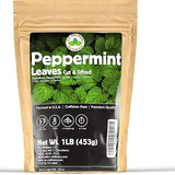 Peppermint Tea 1LB (16Oz), Cut & Sifted | STRONG & FRESH | Non-irradiated, 200+ Cups, Peppermint Loose Leaf Herbal Tea (Mentha Piperita) | Mint Tea |