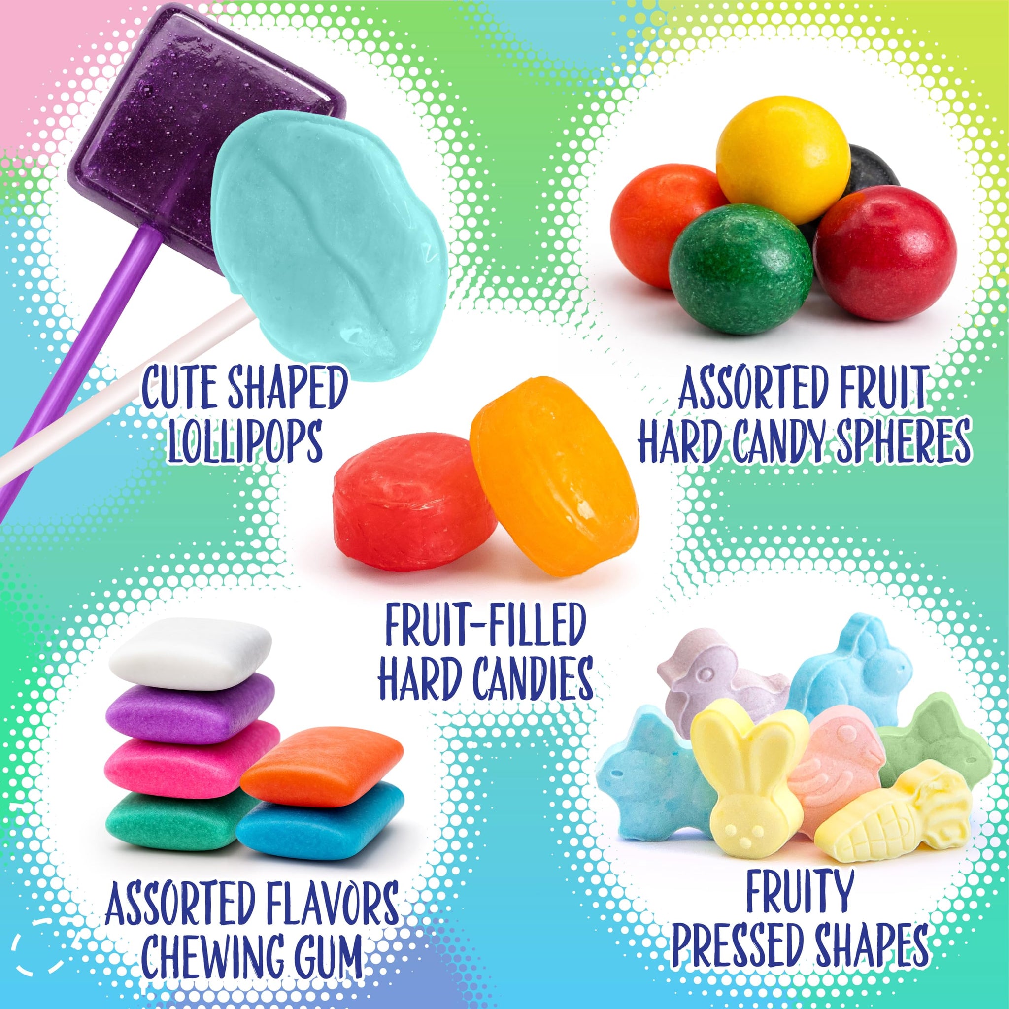 Easter Candy Mix | 2-Pound Bag | Easter Eggs Fillers | Lollipops, Chewing Gum, Hard Candy, Ducks, Chicks and Bunnies for Buffets & Gift Baskets |