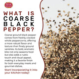 Black Pepper Ground Coarse 5 LB Bulk Jar Butcher Grind #12 - Premium Ground Black Peppercorns, All Natural, Gluten Free, Steam Sterilized - Restaurant