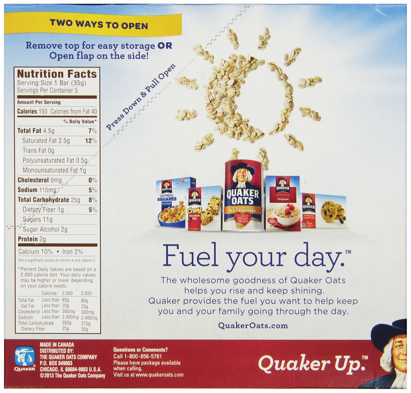 Quaker Yogurt Chewy Granola Bar, Vanilla, 6.1-Ounce Packages (Pack of 6)
