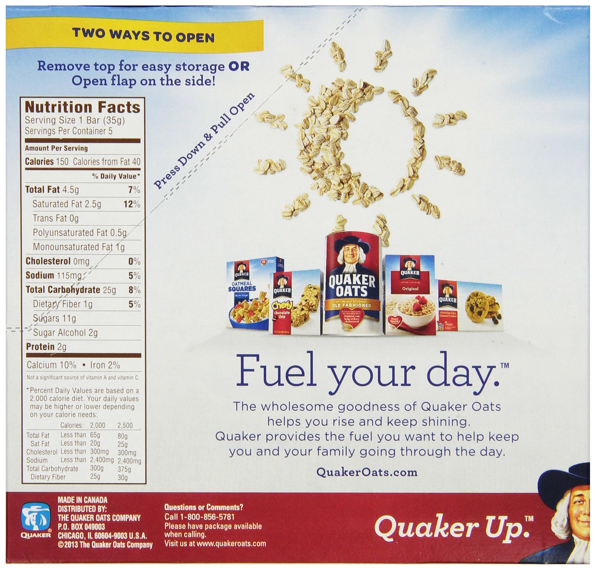 Quaker Yogurt Chewy Granola Bar, Vanilla, 6.1-Ounce Packages (Pack of 6)