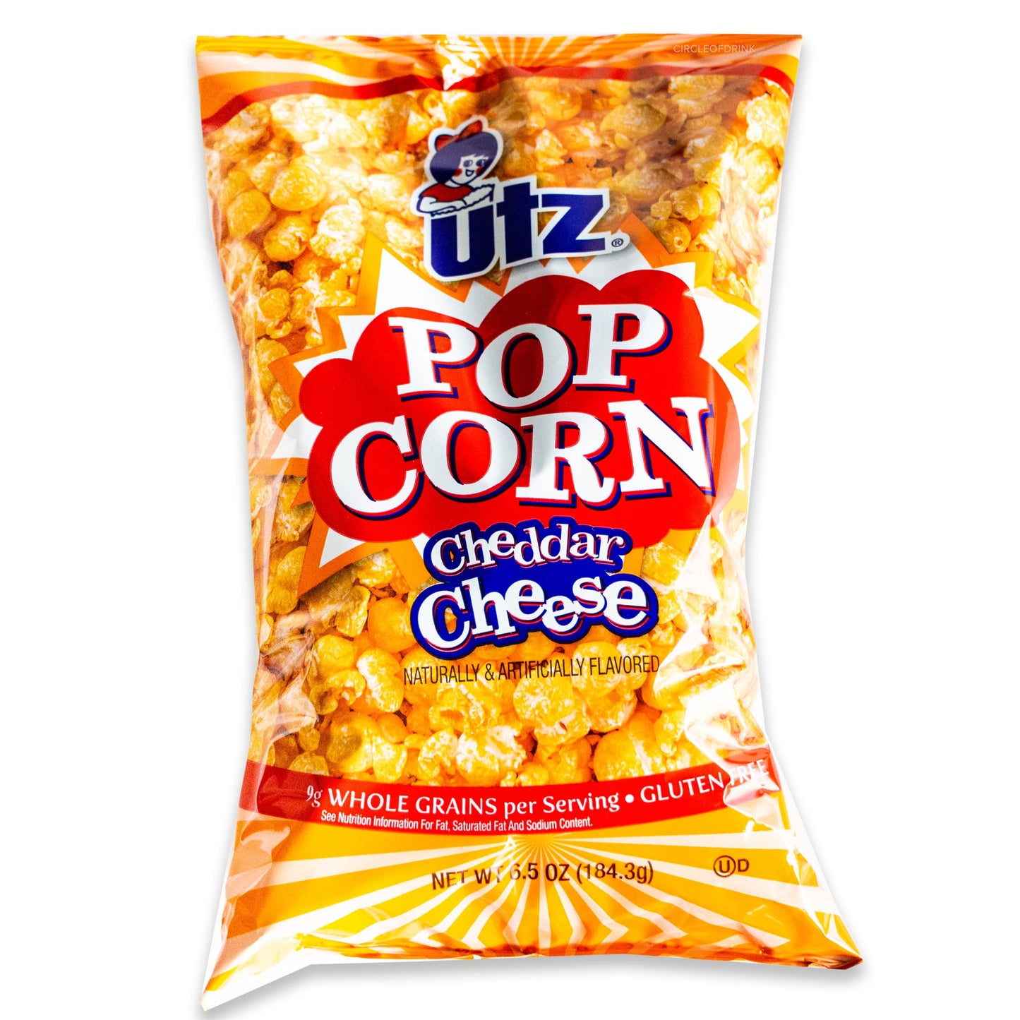 Popcorn Variety Pack - Bachman Air Popped Butter Popcorn (3, 8oz bag) - Utz Cheddar Cheese Popcorn (3, 6.5oz bags) - Delicious Buttery Delight Popcorn