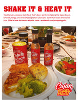 Cajun Nation CAJUN HEAT Louisiana Hot Sauce 5oz - Bold Flavor with No MSG - Authentic Louisiana Style Heat from the Cajun Coast - Low Sodium Bottle