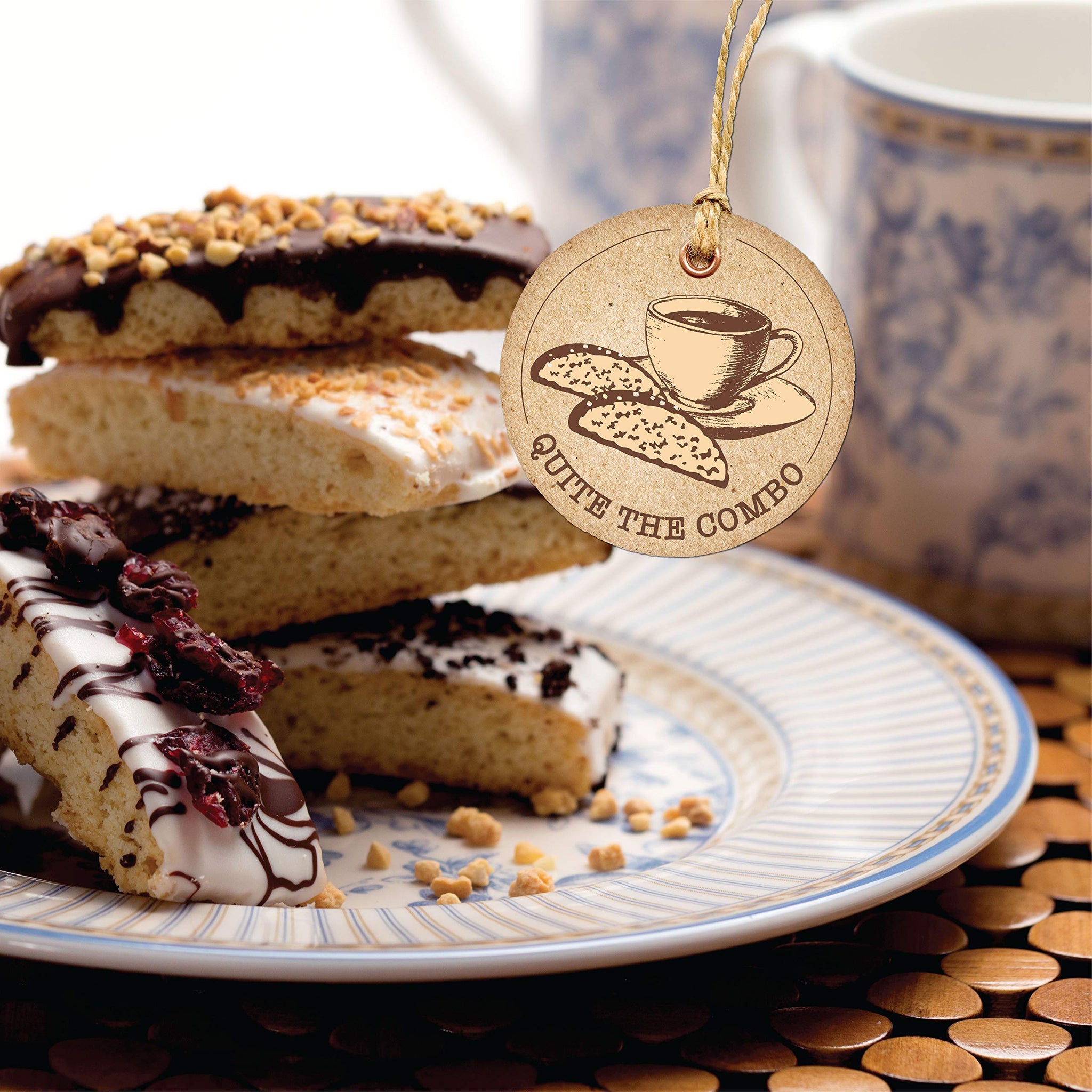 Barnetts Fathers Day Chocolate 24 Biscotti Gift Baskets, Gourmet Cookie Gifts Box for Him and Her Food Baskets Delivery, Candy Basket Ideas for Men