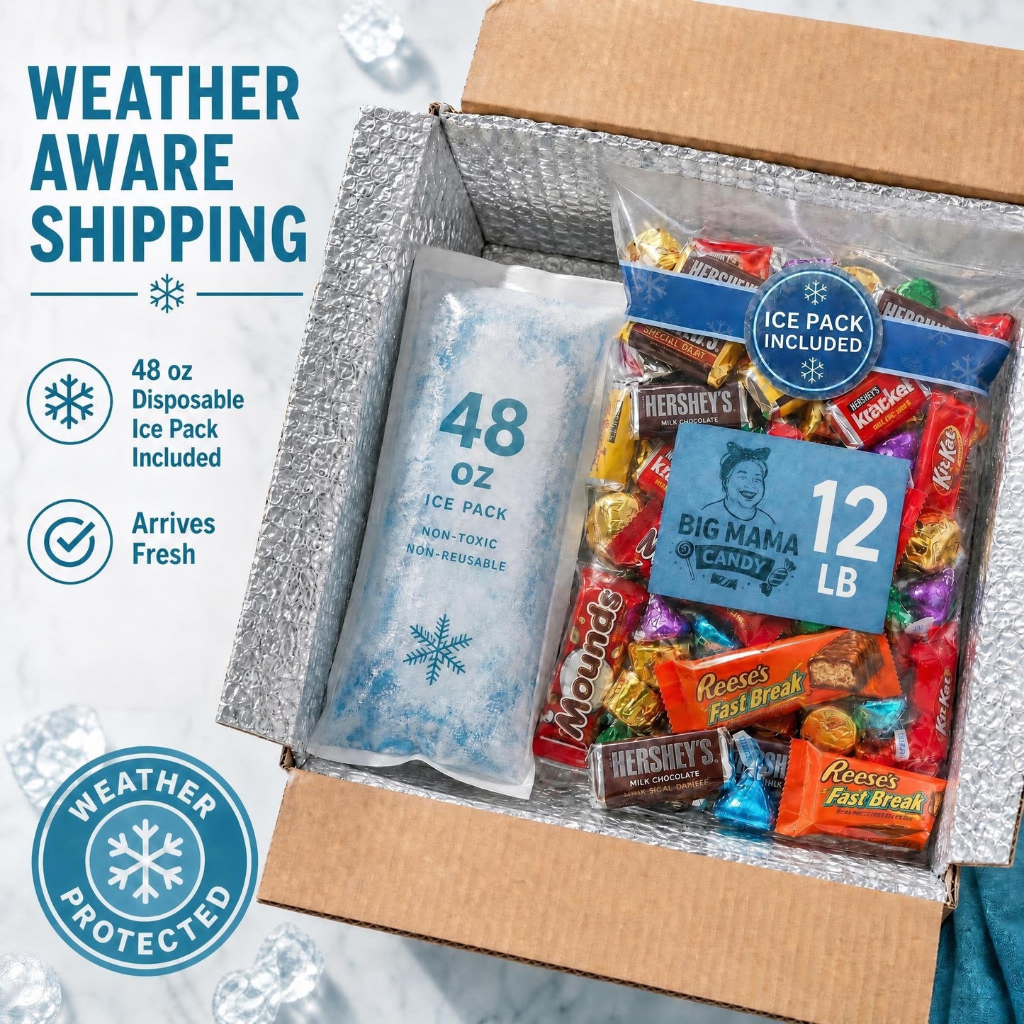 Big Mama Candy Chocolate Variety Pack 12 lb Bulk Individually Wrapped