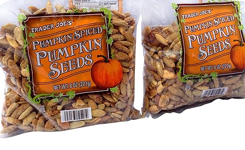 Trader Joes Pumpkin Spiced Pumpkin Seeds 2 Packs 8oz. Each Bag - Total 2 Items
