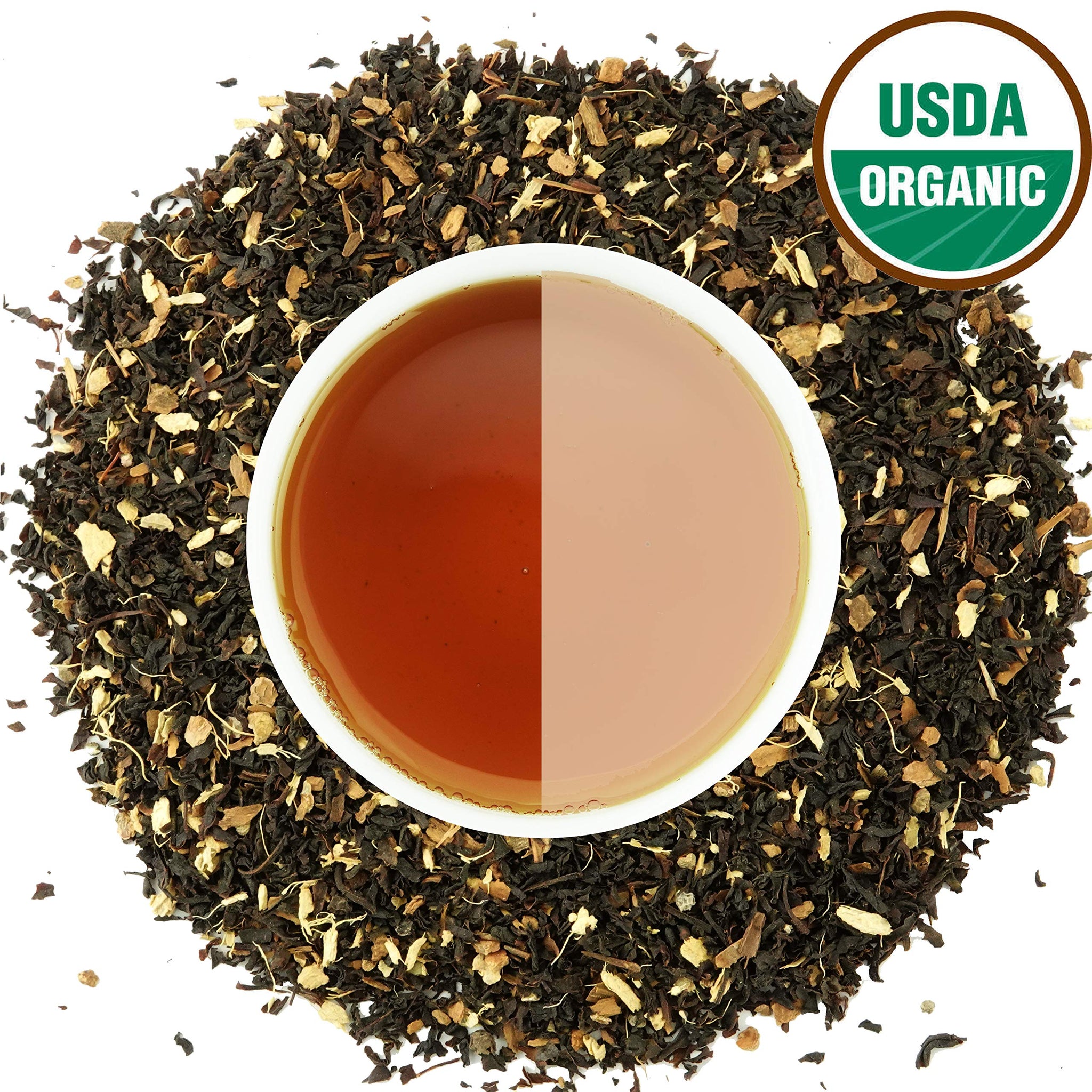 Classic Chai Tea Loose Leaf | CEYLON (110+ Cups) | 100% CERTIFIED ORGANIC Chai Ingredients| Black Tea, Cinnamon, Cardamom, Cloves & Black Pepper |