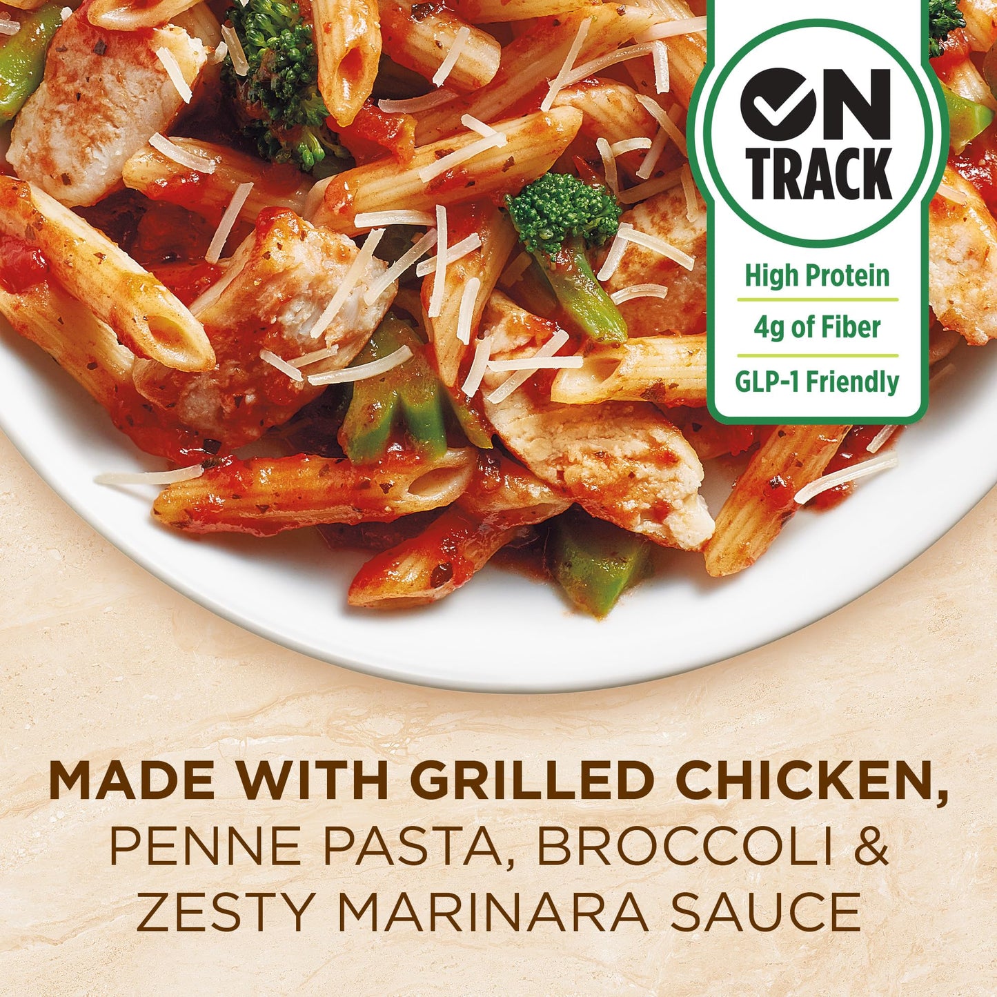 Healthy Choice Cafe Steamers Grilled Chicken Marinara with Parmesan, Convenient Microwave Meal Made With No Preservatives, Frozen Meal, 9.5 OZ Bowl