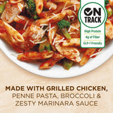 Healthy Choice Cafe Steamers Grilled Chicken Marinara with Parmesan, Convenient Microwave Meal Made With No Preservatives, Frozen Meal, 9.5 OZ Bowl
