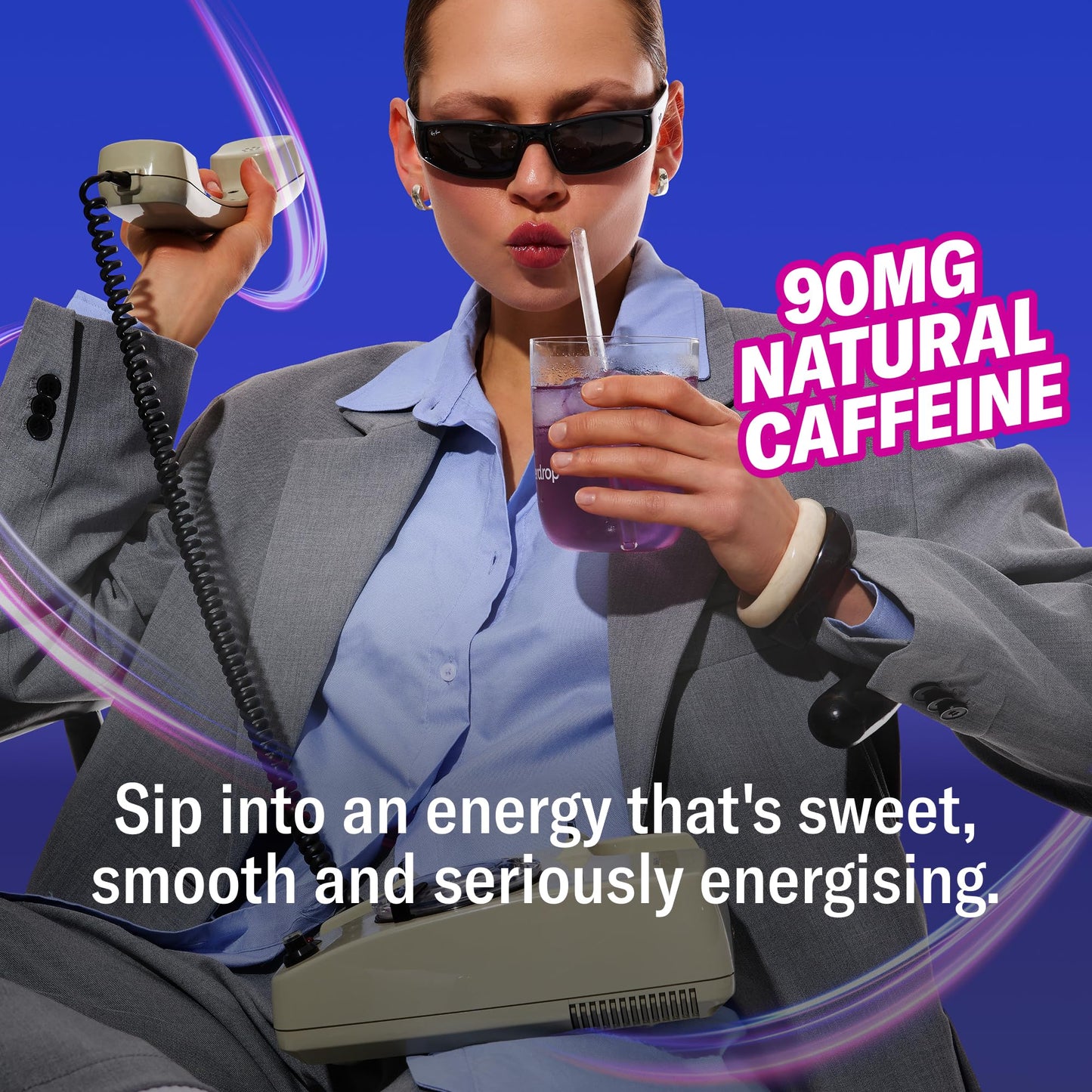 Waterdrop Microenergy Berry, Mango & Blue Vanilla Boost Mix - 36 Hydration Cubes with Natural Caffeine (90 mg/serving) - Sugar-Free, Vegan