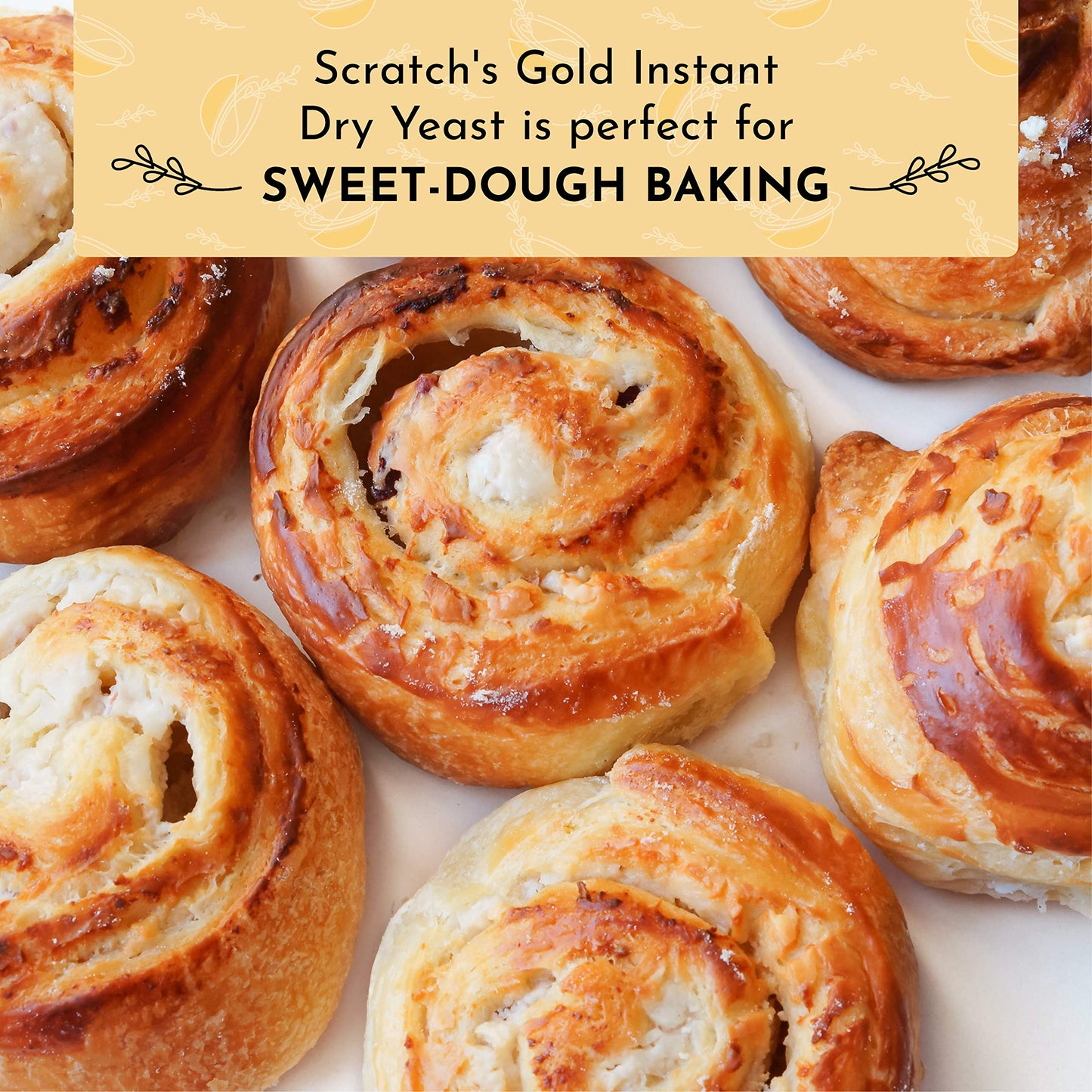 Scratch Gold Yeast - Instant Dry Yeast for a Rapid Rise - Add Straight to Dry Mix - Perfect for Making Bread, Bread Machines, Pizza Dough, Crusts