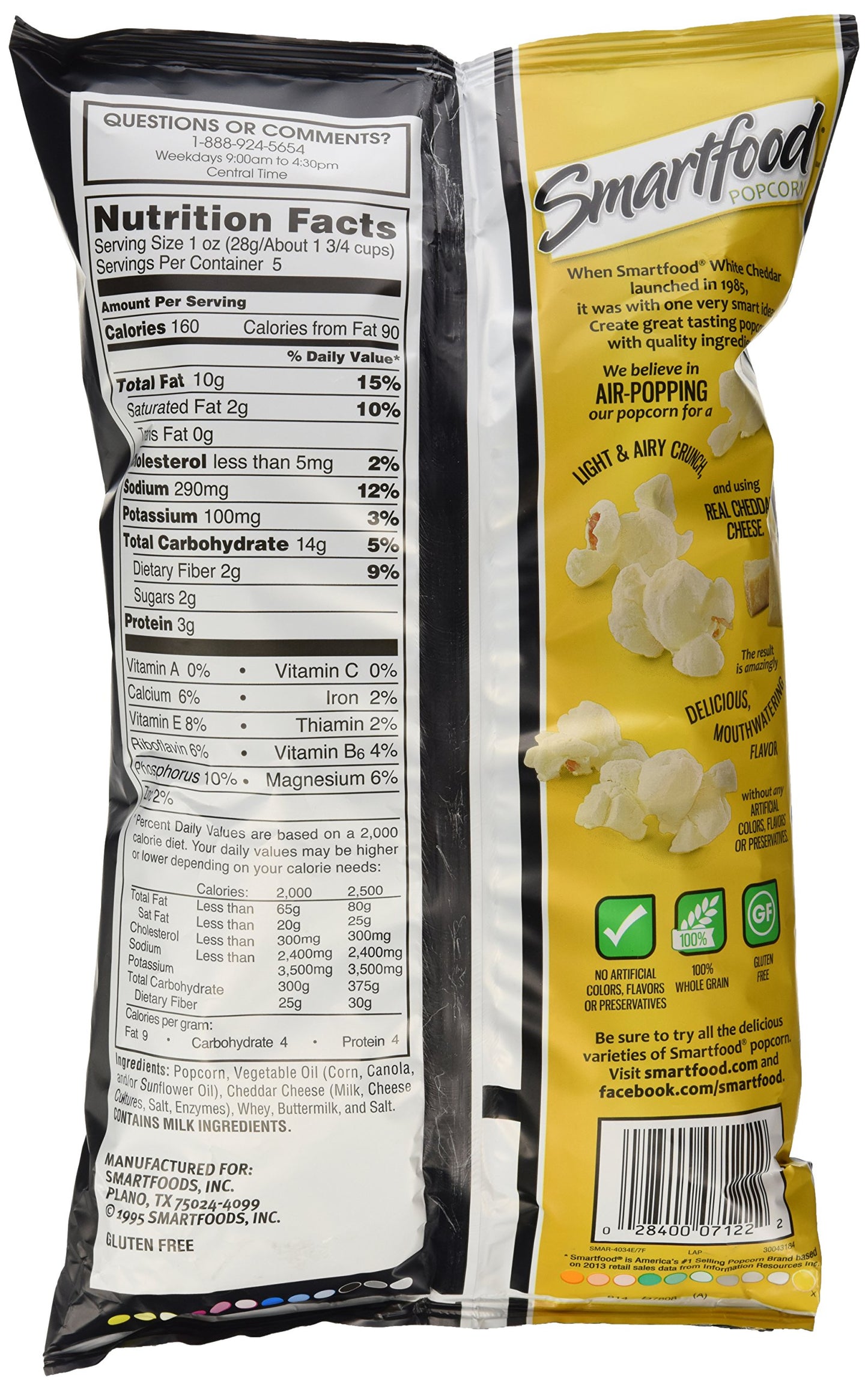 Smartfood White Cheddar Popcorn, 5 oz