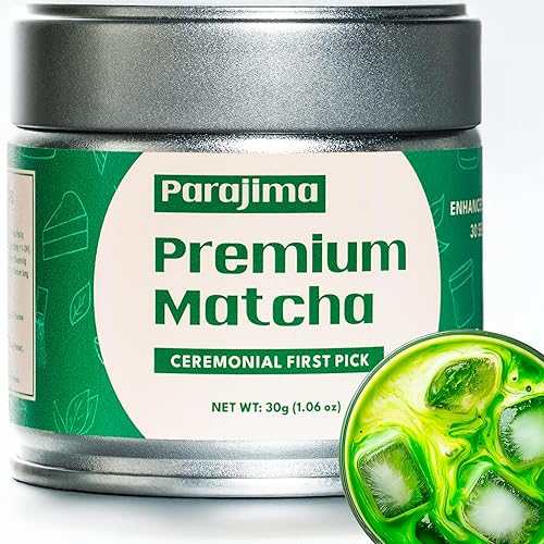 Organic Matcha Latte, Ceremonial Grade Matcha Powder, Silky Smooth Green Tea Matcha Latte Mix, Japanese JAS USDA Organic, Low Caffeine Vegan