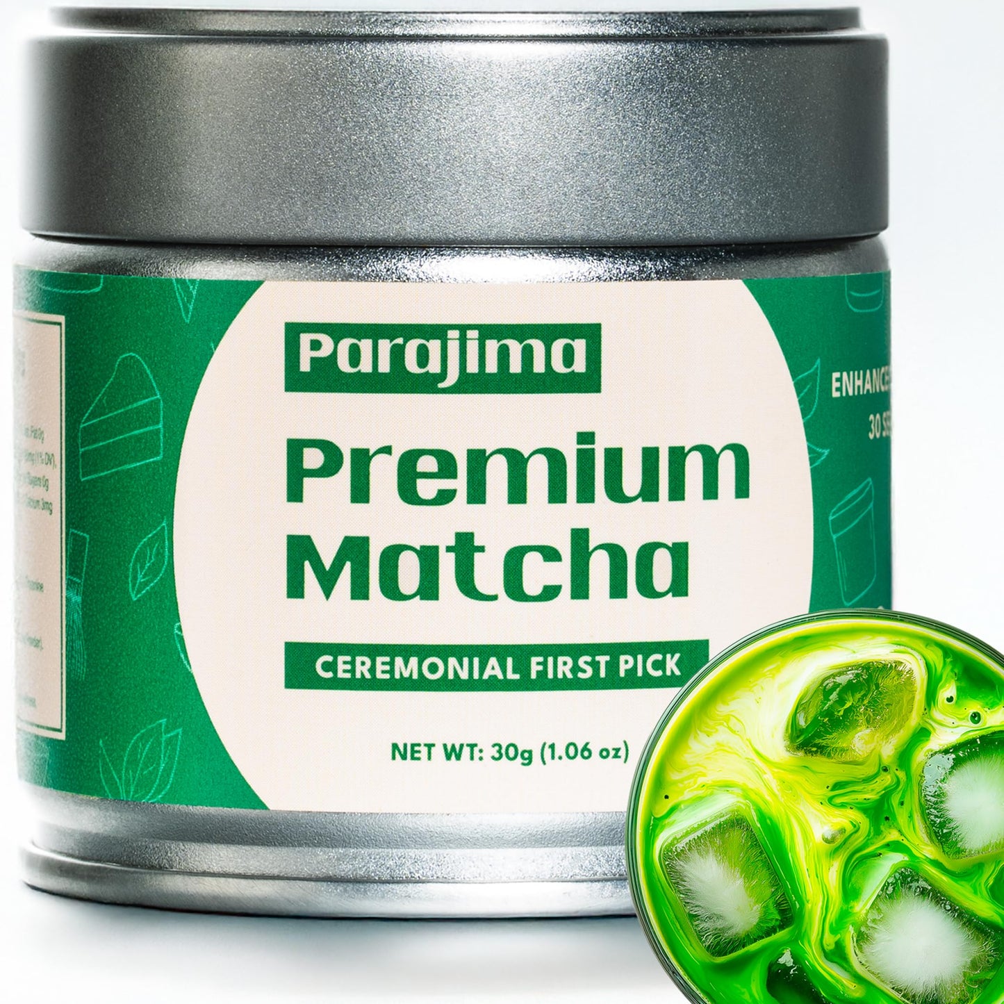 Organic Matcha Latte, Ceremonial Grade Matcha Powder, Silky Smooth Green Tea Matcha Latte Mix, Japanese JAS USDA Organic, Low Caffeine Vegan