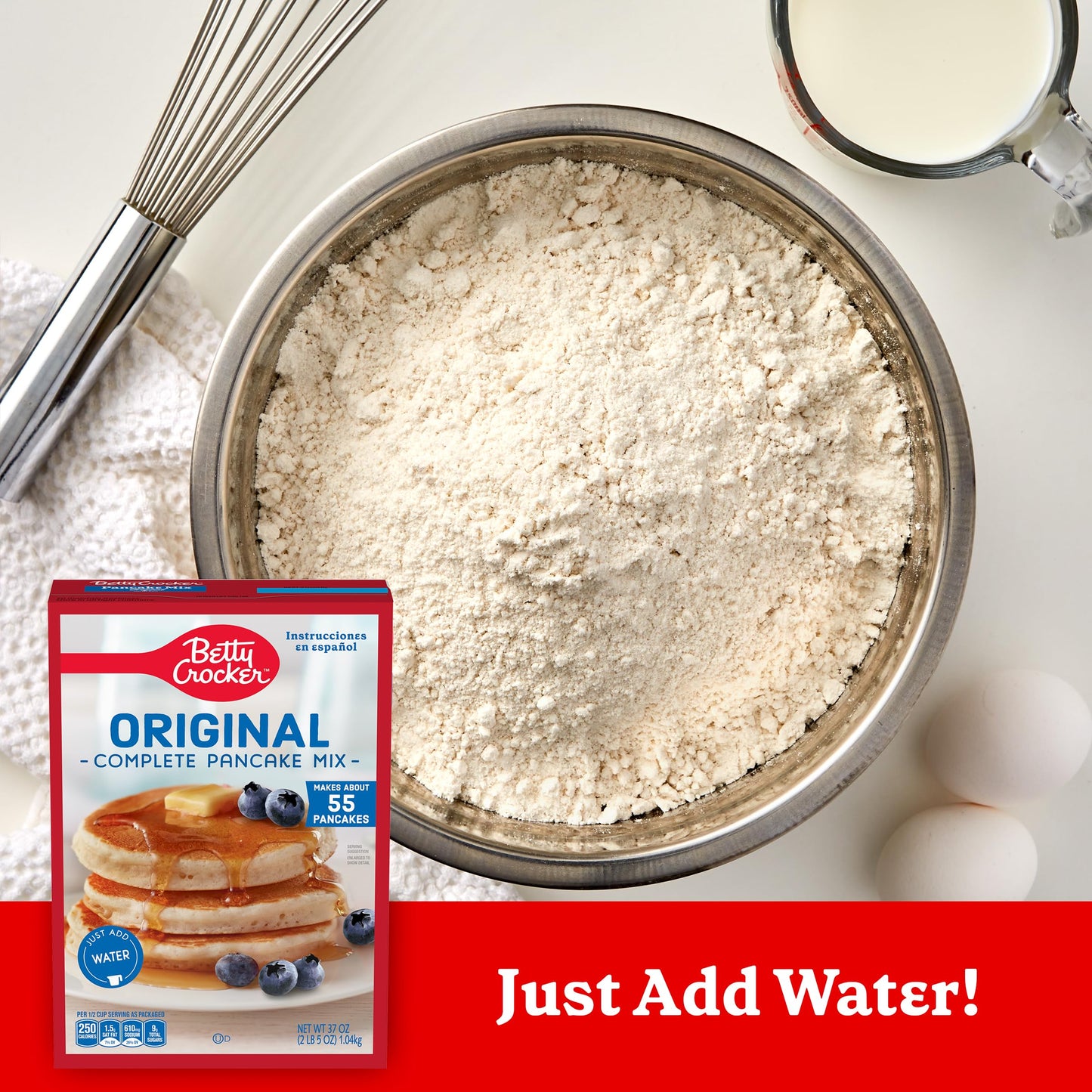 Betty Crocker Original Complete Pancake Mix, Just Add Water, 37 oz.