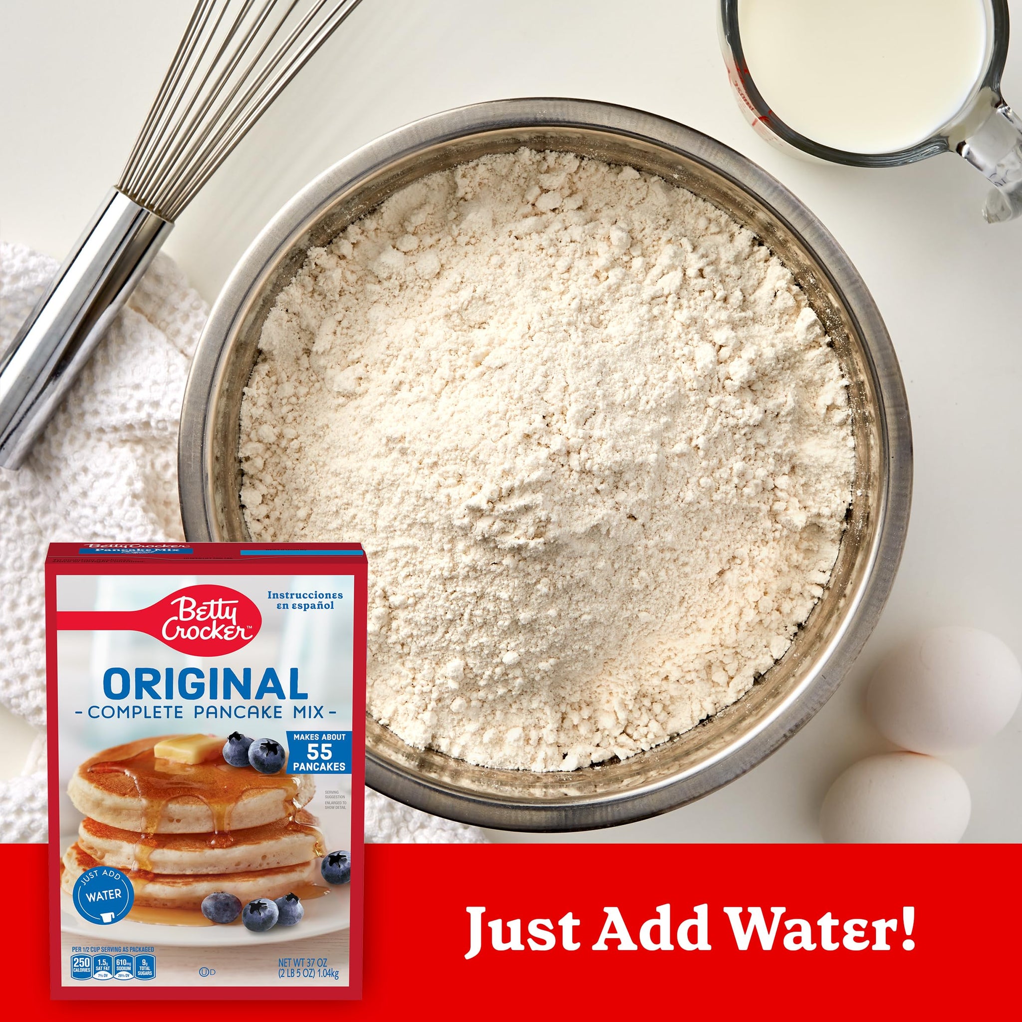 Betty Crocker Original Complete Pancake Mix, Just Add Water, 37 oz.