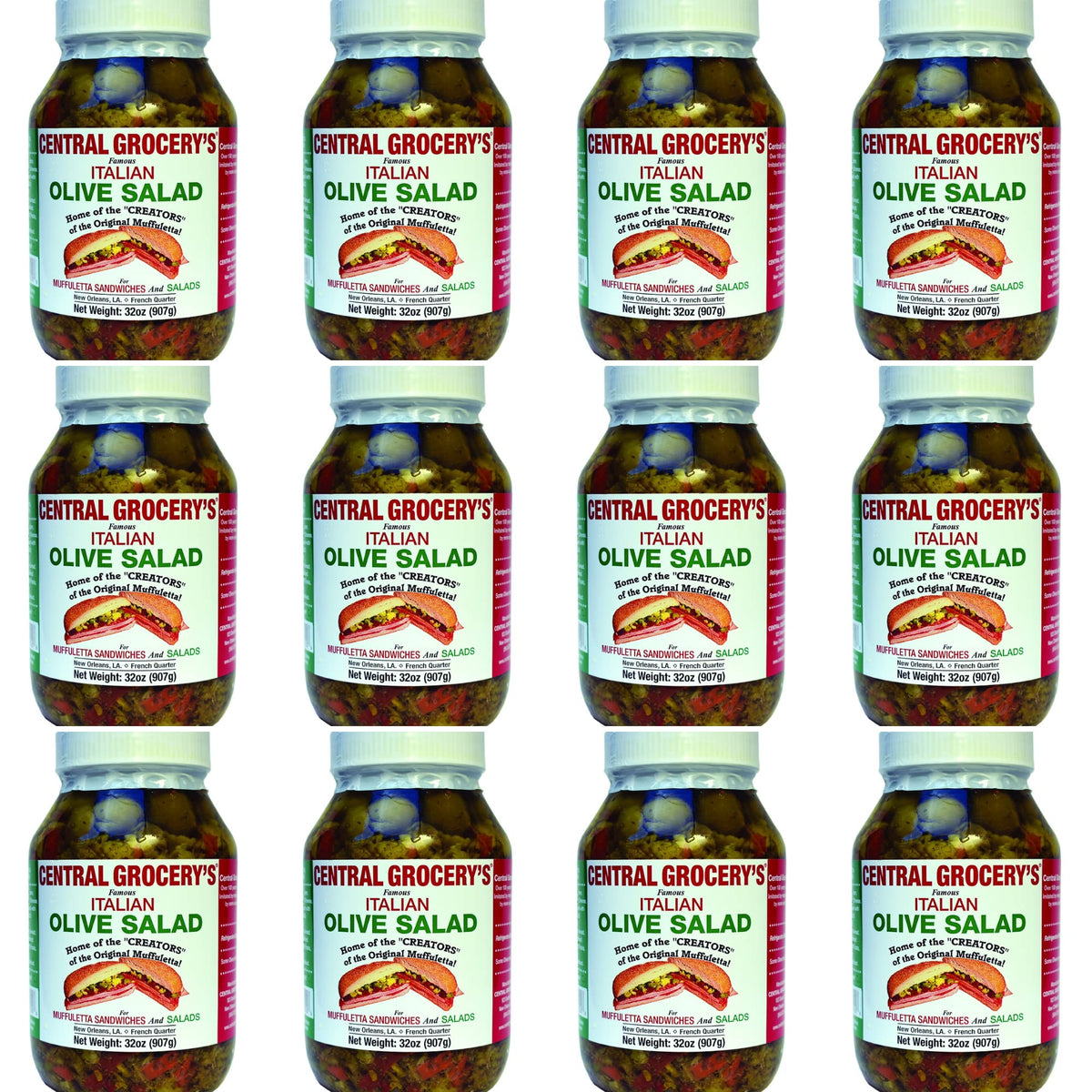 Central Grocery Olive Salad 32 oz (12 Pack)