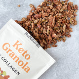 NuNaturals, Keto Granola + Collagen, Low Carb, High Protein Breakfast & Snack, 11 oz, Pecan Spice