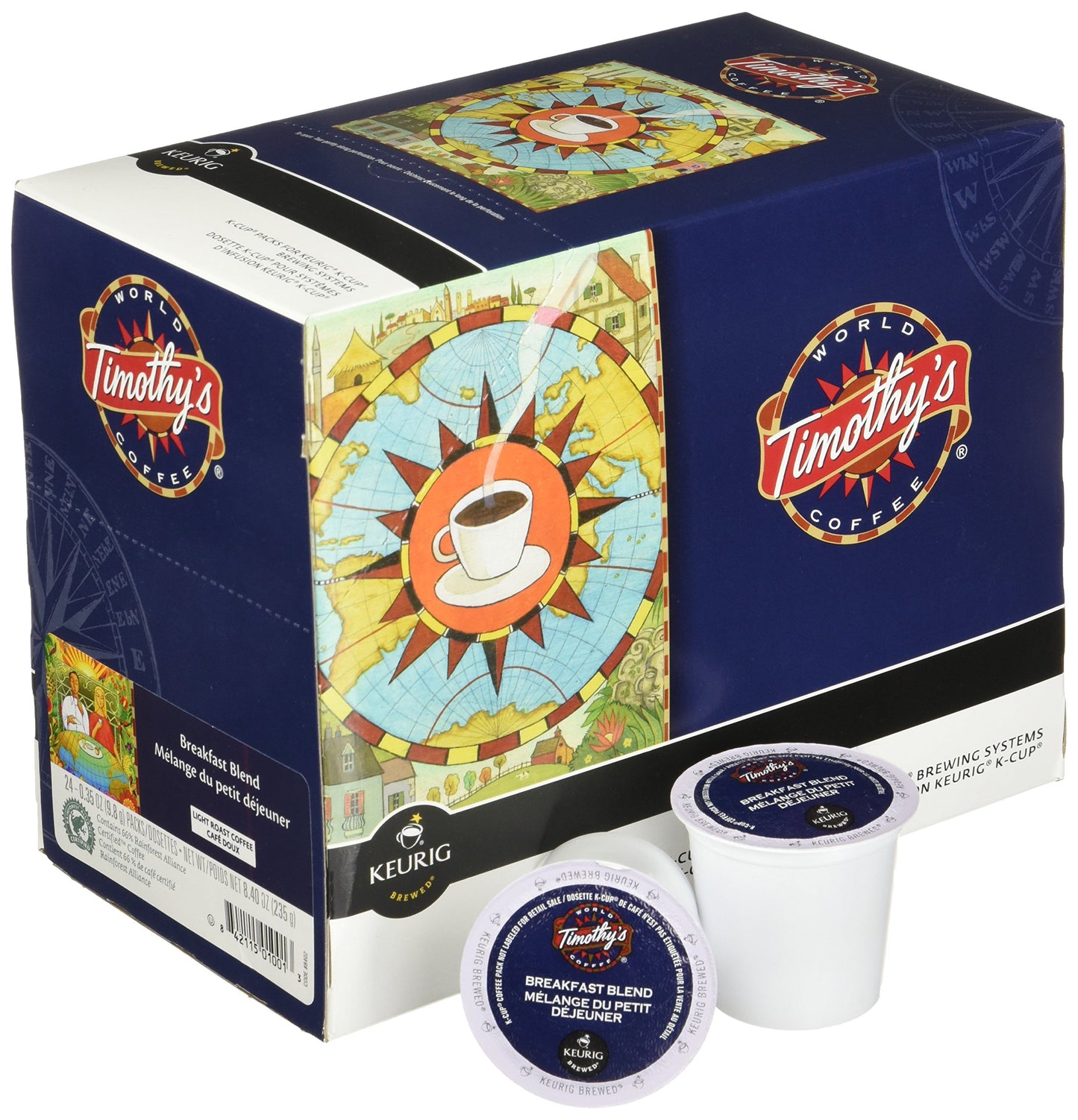 Timothy's Breakfast Blend Coffee, K-Cup Portion Pack for Keurig Brewers (24 Count)