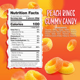 Peach Rings Gummy Candy 1-Pound Bag | Classic Sweet and Sour Candy | Soft Peach Gummies for Snacking, Dessert Topping & Buffet Tables | Chewy Gummy