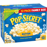 Pop Secret Butter Microwave Popcorn 12ct (3.2oz Bags), 38.4oz Box (Pack of 1)