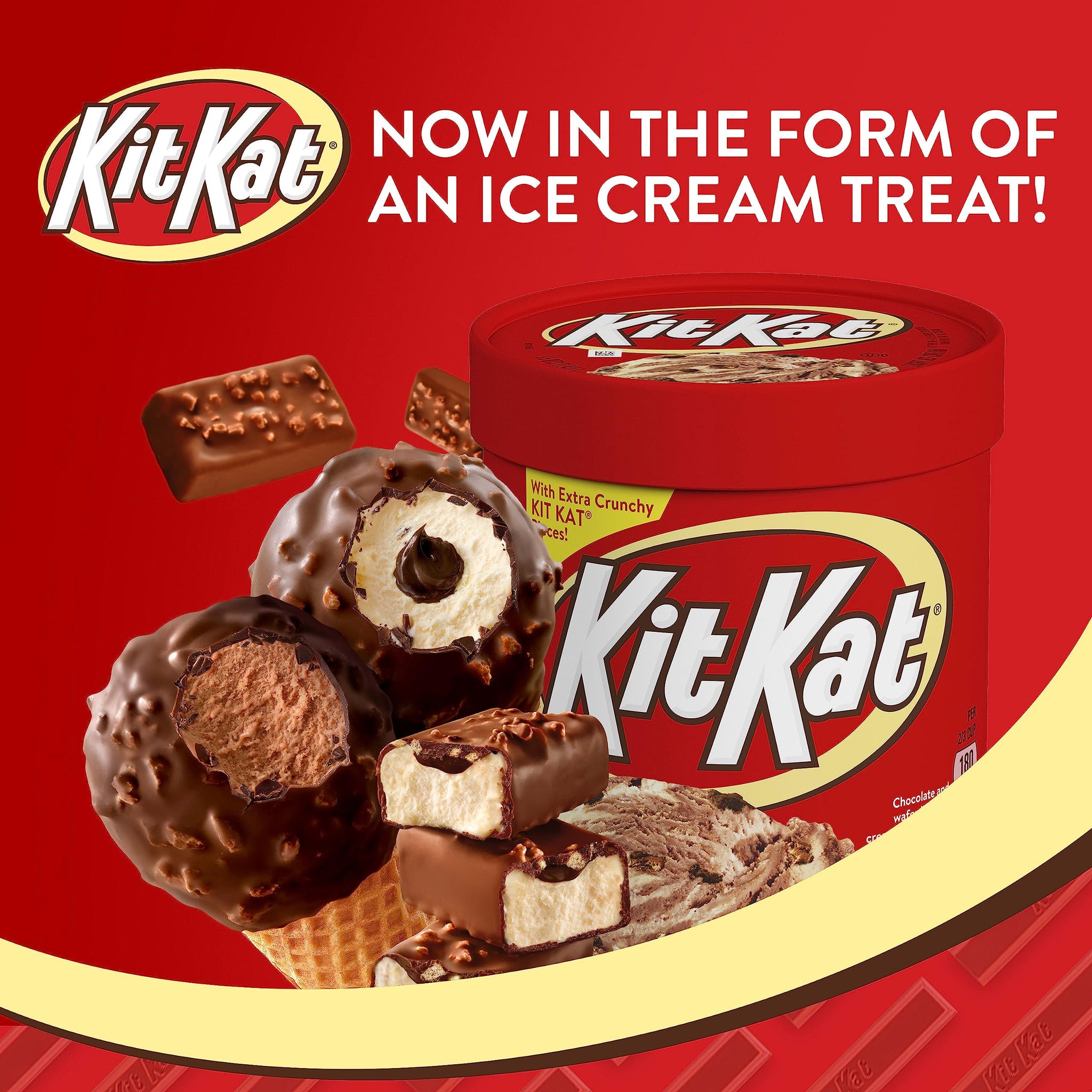 KitKat, Fudge Sundae Cones, 8 Count (Frozen)