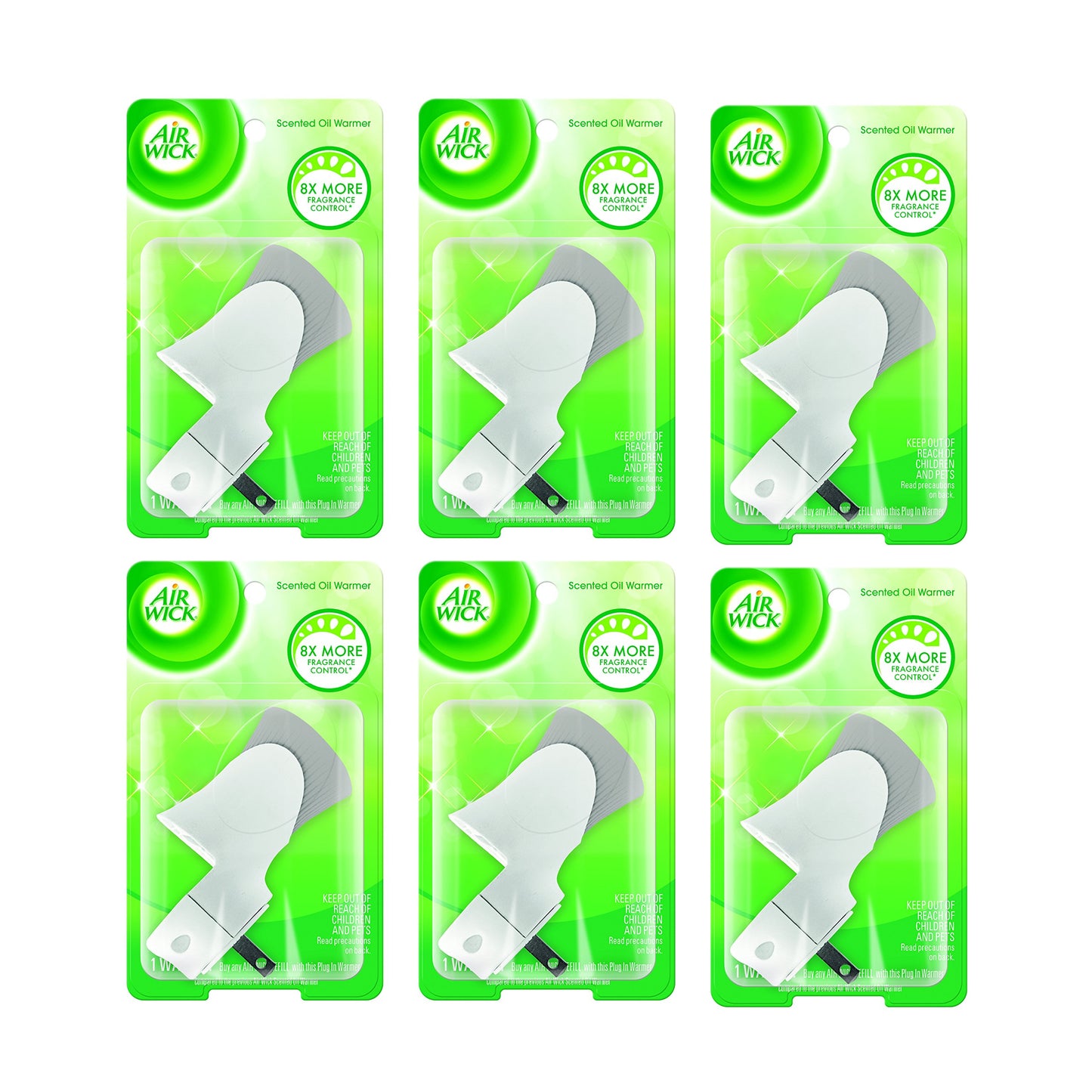 Air Wick Scented Oil Warmer Plugin Air Freshener, White, 6ct