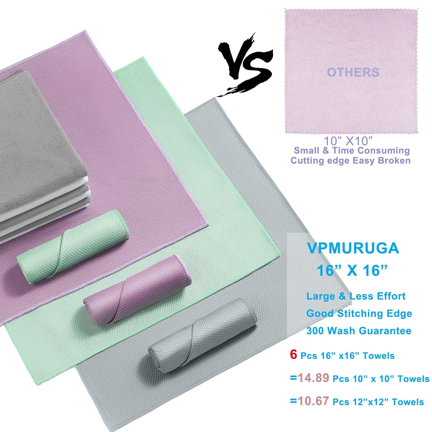 Fish Scale Streak Free Magic Glass Window Car Mirror Microfiber Cleaning Cloth Cleaner Cloths,Lint Free Stainless Steel Windshield Shower Cleaning