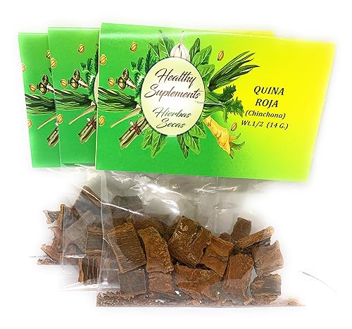 Quina Roja Cinchona Bark (Peruvian Bark) Officinales(3 bgs14gm e/a) +2 extra bag